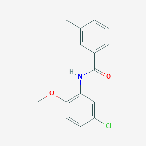 molecular formula C15H14ClNO2 B270800 N-(5-chloro-2-methoxyphenyl)-3-methylbenzamide 