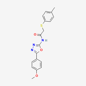 N-(5-(4-methoxyphenyl)-1,3,4-oxadiazol-2-yl)-2-(p-tolylthio)acetamide
