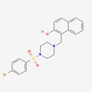 1-((4-((4-Bromophenyl)sulfonyl)piperazin-1-yl)methyl)naphthalen-2-ol