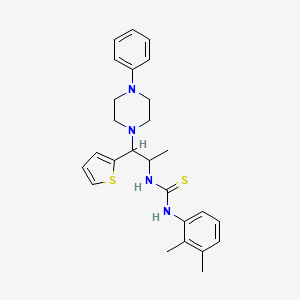 molecular formula C26H32N4S2 B2708020 1-(2,3-Dimethylphenyl)-3-(1-(4-phenylpiperazin-1-yl)-1-(thiophen-2-yl)propan-2-yl)thiourea CAS No. 863017-73-6