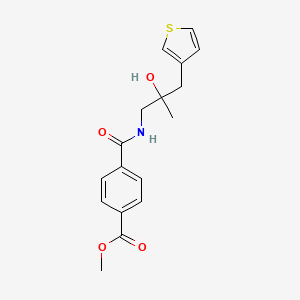 molecular formula C17H19NO4S B2708022 Methyl 4-({2-hydroxy-2-[(thiophen-3-yl)methyl]propyl}carbamoyl)benzoate CAS No. 2097867-35-9