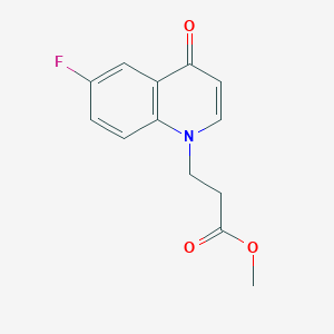 molecular formula C13H12FNO3 B2708028 methyl 3-(6-fluoro-4-oxoquinolin-1(4H)-yl)propanoate CAS No. 1267499-12-6