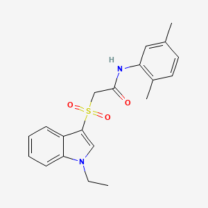 molecular formula C20H22N2O3S B2708031 N-(2,5-dimethylphenyl)-2-((1-ethyl-1H-indol-3-yl)sulfonyl)acetamide CAS No. 686743-72-6