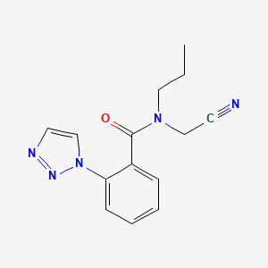 molecular formula C14H15N5O B2708035 N-(Cyanomethyl)-N-propyl-2-(triazol-1-yl)benzamide CAS No. 1645419-72-2