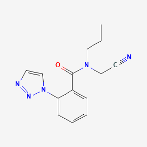 molecular formula C14H15N5O B2708035 N-(氰甲基)-N-丙基-2-(噻唑-1-基)苯甲酰胺 CAS No. 1645419-72-2