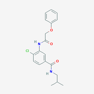 molecular formula C19H21ClN2O3 B270804 4-chloro-N-isobutyl-3-[(phenoxyacetyl)amino]benzamide 