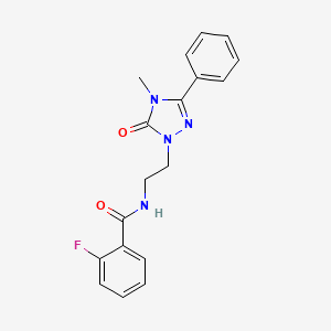 2-fluoro-N-[2-(4-methyl-5-oxo-3-phenyl-4,5-dihydro-1H-1,2,4-triazol-1-yl)ethyl]benzamide