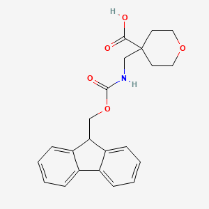 molecular formula C22H23NO5 B2708045 Fmoc-4-氨基甲基-四氢吡喃-4-羧酸 CAS No. 946716-29-6