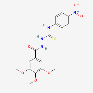 molecular formula C17H18N4O6S B2708053 4-(4-Nitrophenyl)-1-(3,4,5-trimethoxybenzoyl)thiosemicarbazide CAS No. 891408-05-2