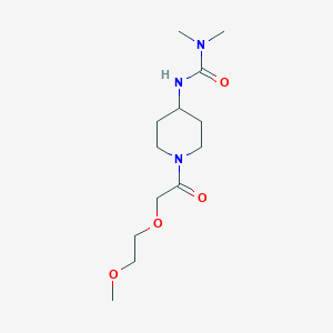 molecular formula C13H25N3O4 B2708058 3-[1-[2-(2-Methoxyethoxy)acetyl]piperidin-4-yl]-1,1-dimethylurea CAS No. 1795822-64-8