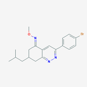 molecular formula C19H22BrN3O B2708059 Aza(3-(4-bromophenyl)-7-(2-methylpropyl)(6,7,8-trihydrocinnolin-5-ylidene))methoxymethane CAS No. 1024823-06-0