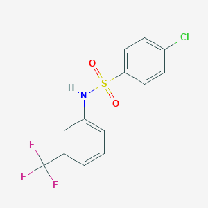 molecular formula C13H9ClF3NO2S B270807 4-chloro-N-[3-(trifluoromethyl)phenyl]benzenesulfonamide 