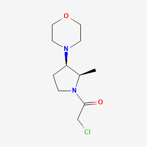 molecular formula C11H19ClN2O2 B2708077 2-Chloro-1-[(2R,3R)-2-methyl-3-morpholin-4-ylpyrrolidin-1-yl]ethanone CAS No. 2411178-25-9