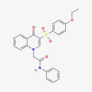 molecular formula C25H22N2O5S B2708088 2-(3-((4-ethoxyphenyl)sulfonyl)-4-oxoquinolin-1(4H)-yl)-N-phenylacetamide CAS No. 895645-72-4