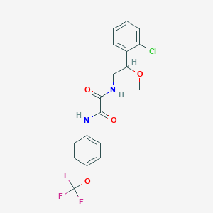 molecular formula C18H16ClF3N2O4 B2708090 N1-(2-(2-氯苯基)-2-甲氧基乙基)-N2-(4-(三氟甲氧基)苯基)草酰胺 CAS No. 1795478-97-5