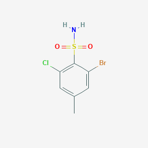 molecular formula C7H7BrClNO2S B2708109 2-Bromo-6-chloro-4-methylbenzene-1-sulfonamide CAS No. 2092793-80-9