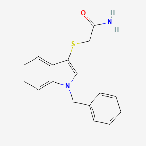 molecular formula C17H16N2OS B2708129 2-((1-benzyl-1H-indol-3-yl)thio)acetamide CAS No. 851412-29-8