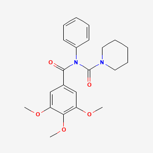molecular formula C22H26N2O5 B2708140 N-phenyl-N-(3,4,5-trimethoxybenzoyl)piperidine-1-carboxamide CAS No. 899992-37-1
