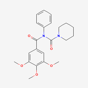 3,4,5-trimethoxy-N-phenyl-N-(piperidine-1-carbonyl)benzamide