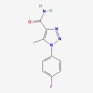 molecular formula C10H9FN4O B2708144 1-(4-氟苯基)-5-甲基-1H-1,2,3-三唑-4-甲酰胺 CAS No. 902884-10-0