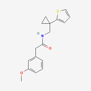 2-(3-methoxyphenyl)-N-((1-(thiophen-2-yl)cyclopropyl)methyl)acetamide