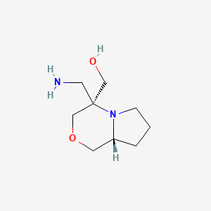 molecular formula C9H18N2O2 B2708148 [(4S,8aR)-4-(氨甲基)-己氢-1H-吡咯[2,1-c]吗啉-4-基]甲醇 CAS No. 2193052-03-6