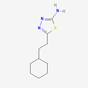 molecular formula C10H17N3S B2708158 5-(2-Cyclohexylethyl)-1,3,4-thiadiazol-2-amine CAS No. 118314-04-8