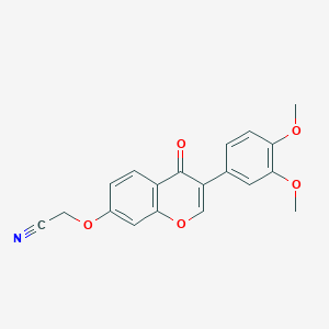 2-((3-(3,4-dimethoxyphenyl)-4-oxo-4H-chromen-7-yl)oxy)acetonitrile