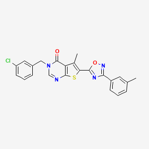 3-(3-chlorobenzyl)-5-methyl-6-[3-(3-methylphenyl)-1,2,4-oxadiazol-5-yl]thieno[2,3-d]pyrimidin-4(3H)-one