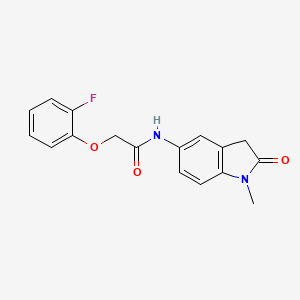 molecular formula C17H15FN2O3 B2708167 2-(2-氟苯氧基)-N-(1-甲基-2-氧代吲哚-5-基)乙酰胺 CAS No. 921774-37-0