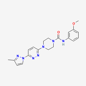 molecular formula C20H23N7O2 B2708169 N-(3-甲氧基苯基)-4-(6-(3-甲基-1H-吡唑-1-基)吡啶并-3-基)哌嗪-1-甲酰胺 CAS No. 1013807-51-6