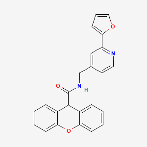 molecular formula C24H18N2O3 B2708180 N-((2-(呋喃-2-基)吡啶-4-基)甲基)-9H-黄色素-9-羧酰胺 CAS No. 2034272-15-4