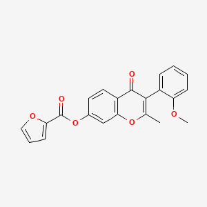 molecular formula C22H16O6 B2708198 3-(2-methoxyphenyl)-2-methyl-4-oxo-4H-chromen-7-yl furan-2-carboxylate CAS No. 610752-51-7