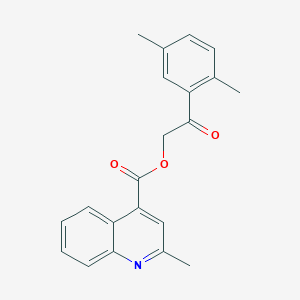 molecular formula C21H19NO3 B270821 2-(2,5-Dimethylphenyl)-2-oxoethyl 2-methylquinoline-4-carboxylate 