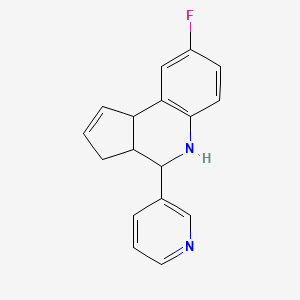molecular formula C17H15FN2 B2708232 8-氟-4-吡啶-3-基-3a,4,5,9b-四氢-3H-环戊[c]喹啉 CAS No. 1005243-69-5
