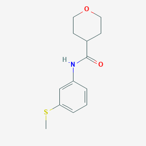 molecular formula C13H17NO2S B2708235 N-(3-methylsulfanylphenyl)oxane-4-carboxamide CAS No. 1325054-21-4