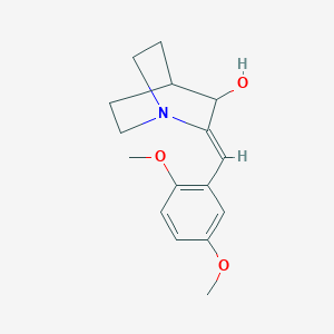 molecular formula C16H21NO3 B2708238 (2Z)-2-[(2,5-dimethoxyphenyl)methylidene]-1-azabicyclo[2.2.2]octan-3-ol CAS No. 866138-55-8