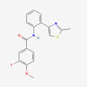 3-fluoro-4-methoxy-N-(2-(2-methylthiazol-4-yl)phenyl)benzamide