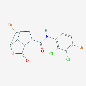 molecular formula C15H11Br2Cl2NO3 B270825 6-bromo-N-(4-bromo-2,3-dichlorophenyl)-2-oxohexahydro-2H-3,5-methanocyclopenta[b]furan-7-carboxamide 