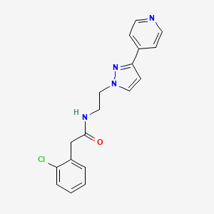 2-(2-chlorophenyl)-N-(2-(3-(pyridin-4-yl)-1H-pyrazol-1-yl)ethyl)acetamide
