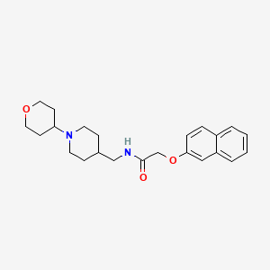 2-(naphthalen-2-yloxy)-N-((1-(tetrahydro-2H-pyran-4-yl)piperidin-4-yl)methyl)acetamide