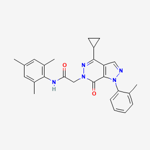 molecular formula C26H27N5O2 B2708271 2-(4-cyclopropyl-7-oxo-1-(o-tolyl)-1H-pyrazolo[3,4-d]pyridazin-6(7H)-yl)-N-mesitylacetamide CAS No. 1105202-34-3