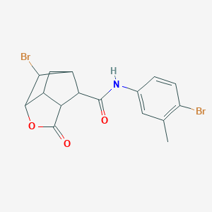 molecular formula C16H15Br2NO3 B270828 6-bromo-N-(4-bromo-3-methylphenyl)-2-oxohexahydro-2H-3,5-methanocyclopenta[b]furan-7-carboxamide 