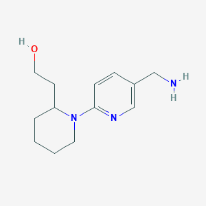 molecular formula C13H21N3O B2708285 2-{1-[5-(Aminomethyl)pyridin-2-yl]piperidin-2-yl}ethan-1-ol CAS No. 954572-56-6