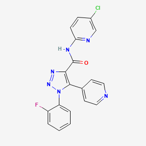 molecular formula C19H12ClFN6O B2708294 N-(5-chloropyridin-2-yl)-1-(2-fluorophenyl)-5-(pyridin-4-yl)-1H-1,2,3-triazole-4-carboxamide CAS No. 2185591-03-9