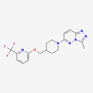 2-[(1-{3-Methyl-[1,2,4]triazolo[4,3-b]pyridazin-6-yl}piperidin-4-yl)methoxy]-6-(trifluoromethyl)pyridine