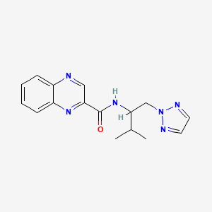 molecular formula C16H18N6O B2708330 N-(3-methyl-1-(2H-1,2,3-triazol-2-yl)butan-2-yl)quinoxaline-2-carboxamide CAS No. 2034560-91-1