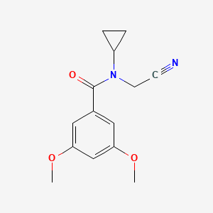 molecular formula C14H16N2O3 B2708334 N-(cyanomethyl)-N-cyclopropyl-3,5-dimethoxybenzamide CAS No. 1252399-04-4
