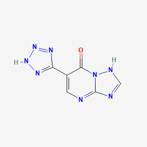molecular formula C6H4N8O B2708336 6-(1H-Tetrazol-5-yl)[1,2,4]triazolo[1,5-a]pyrimidin-7(4H)-one CAS No. 161372-20-9