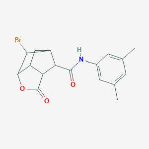 molecular formula C17H18BrNO3 B270834 6-bromo-N-(3,5-dimethylphenyl)-2-oxohexahydro-2H-3,5-methanocyclopenta[b]furan-7-carboxamide 